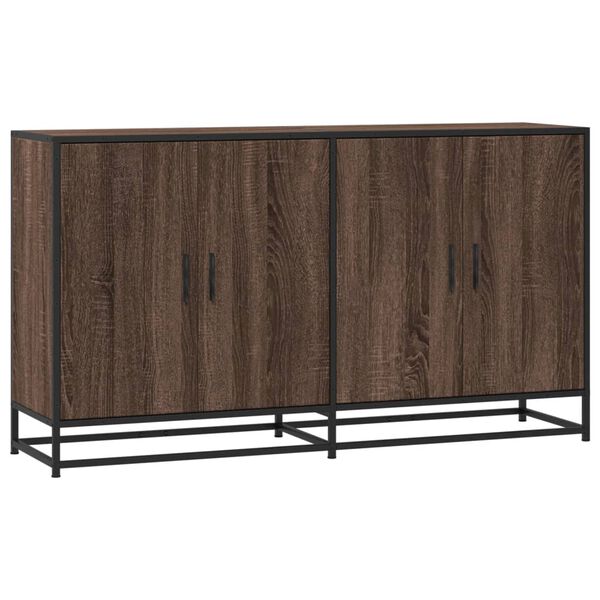 vidaXL Sideboard Brown Oak Engineered Wood Medium Sideboard