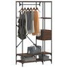vidaXL Clothes Rack Brown Oak Engineered Wood, Metal Compact