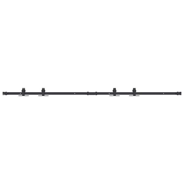 vidaXL Sliding Cabinet Door Kit 72.0 " Carbon Steel