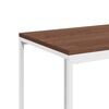vidaXL Side Table White and Brown Engineered wood, iron Small Portable