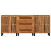 vidaXL Sideboard Natural Solid Acacia Wood Medium Sideboard
