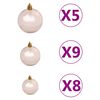 vidaXL Frosted Pre-lit Christmas Tree with Ball Set Pinecones 59.1"