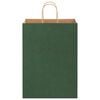 vidaXL Paper Bags 50 pcs with Handles Green 32x17x44 cm