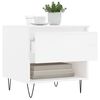 vidaXL Coffee Table Set of 2 High gloss white Engineered wood, metal