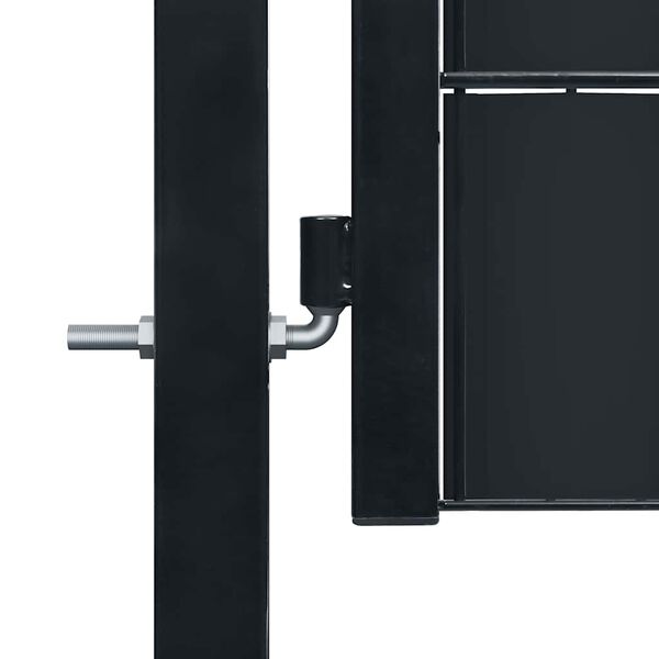 vidaXL Fence Gate PVC and Steel 39.4x31.9" Anthracite