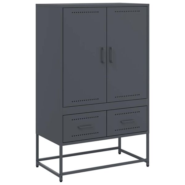 vidaXL Highboard Anthracite Cold-rolled steel Tall Highboard
