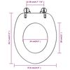 vidaXL Toilet Seat with MDF Lid Old Wood Design
