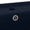 vidaXL Luxury Basin Overflow Square Matt Dark Blue 16.1x16.1" Ceramic