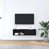 vidaXL TV Cabinet Black Oak Engineered Wood Standard TV Cabinet