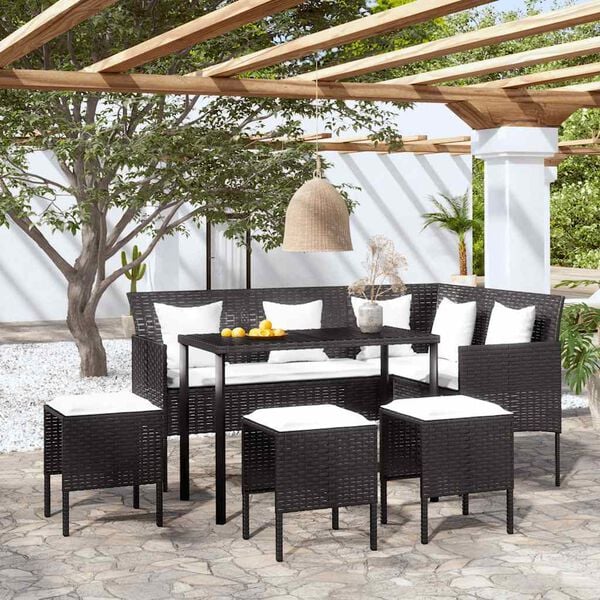 vidaXL Couch Sofa Set Black