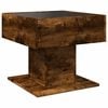 vidaXL Coffee Table Smoked oak Engineered wood, glass Medium