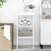 vidaXL Bathroom Sink Frame White Powder-coated iron Medium
