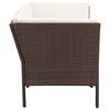 vidaXL Garden Lounge Set Brown, Cream White