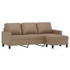 vidaXL 3-seater Sofa With Footstool Cappuccino