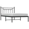 vidaXL Bed Frame Black Steel Twin Bed Frame Rectangular Industrial