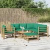 vidaXL Garden Lounge Set Natural Bamboo Modular Garden Lounge Set