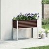 vidaXL Garden Planter Brown Steel Large Durable Garden Planter