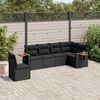 vidaXL Garden Sofa Set Black