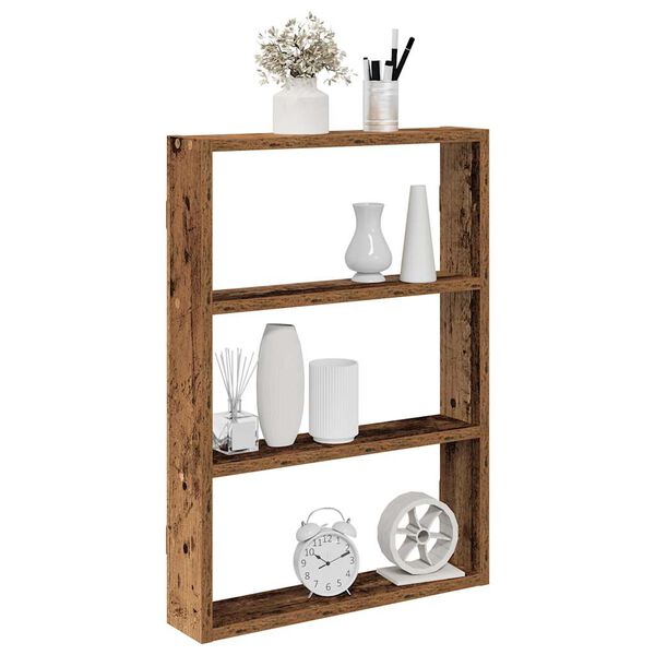 vidaXL Wall Shelf Old Wood Engineered Wood Medium Wall Shelf