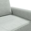vidaXL 3-seater Sofa Light Grey Velvet (100% polyester), metal, foam Large