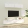 vidaXL TV Cabinet Set 6 Pieces White Engineered Wood Large