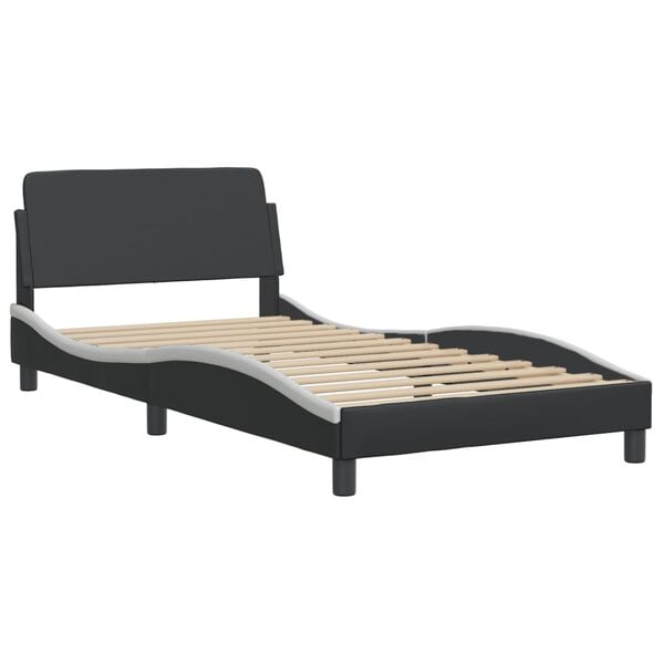 vidaXL Bed Frame Black and White