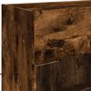 vidaXL TV Wall Cabinet Smoked oak Engineered wood, glass Medium