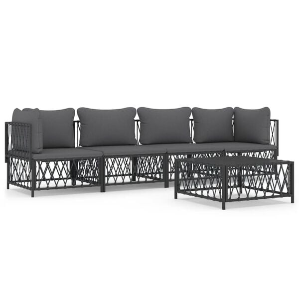 vidaXL Garden Lounge Set Anthracite
