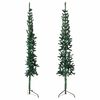 vidaXL Artificial Half Christmas Tree Green PVC 82.7 in