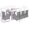 vidaXL Garden Dining Set Grey