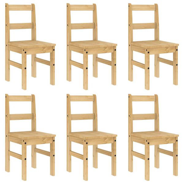 vidaXL Dining Set Honey wax finish Solid Pine Wood Large Simple