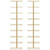 vidaXL Wall-mounted Wine Rack for 9 Bottles 2 pcs Gold Iron