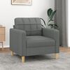 vidaXL Sofa Chair Dark Grey Polyester, Metal, Textilene, Foam Single