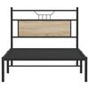 vidaXL Bed Frame Sonoma Oak Engineered wood and steel Twin Bed Frame