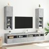vidaXL TV Cabinet Concrete grey Engineered wood and glass TV Cabinet