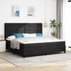 vidaXL Box Spring Bed with Headboard Black 78.74 x 78.74 in Velvet