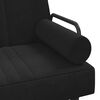 vidaXL Sofa Bed Black Velvet (100% polyester), plywood Standard
