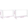 vidaXL Firewood Rack with Rain Cover 118.1x9.8x59.1" Galvanised steel
