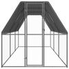 vidaXL Chicken Cage Silver, Silver Gray Galvanized steel, polyethylene