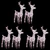 vidaXL Christmas Reindeer Set of 6 Warm White Acrylic Medium