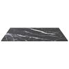 vidaXL Table Top Black with Marble Design Tempered Glass Medium Durable
