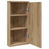 vidaXL Corner Bathroom Mirror Cabinet Oak