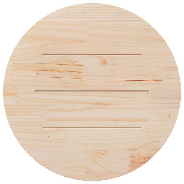 vidaXL Table Top White Solid Pine Wood 31.5 in Table Top Round