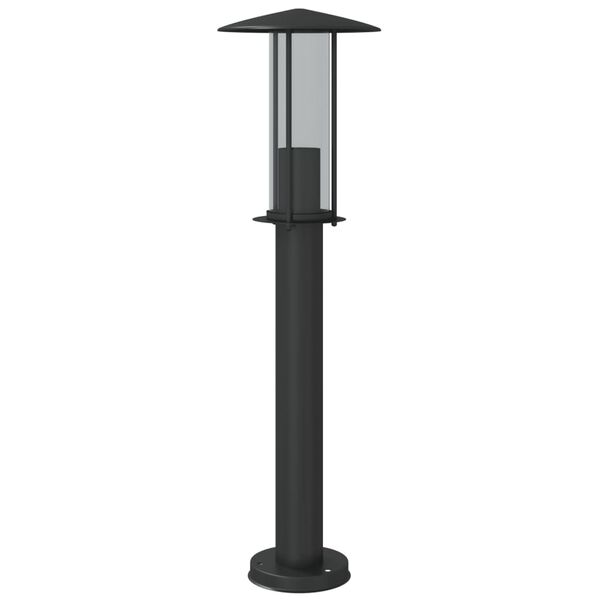 vidaXL Outdoor Floor Lamp Set of 3 Black Stainless steel, polycarbonate