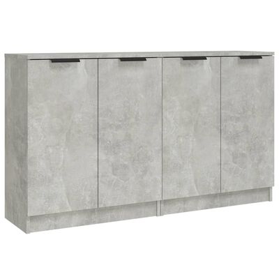 vidaXL Sideboards 2 pcs Concrete Gray 23.6"x11.8"x27.6" Engineered Wood