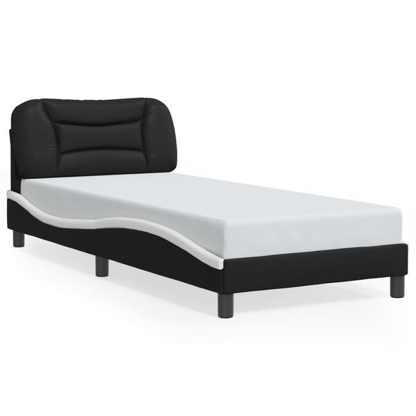 vidaXL Bed Frame Black and White