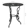 vidaXL Bistro Set Black Cast Aluminum, Cast Iron Medium