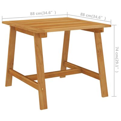 vidaXL Patio Dining Table 34.6"x34.6"x29.1" Solid Acacia Wood