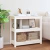 vidaXL Console Table White Solid pine wood Medium Console Table