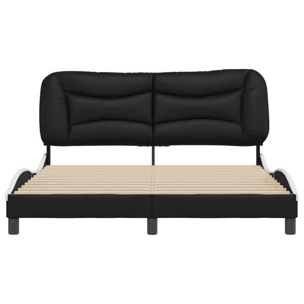 vidaXL Bed Frame Black and White